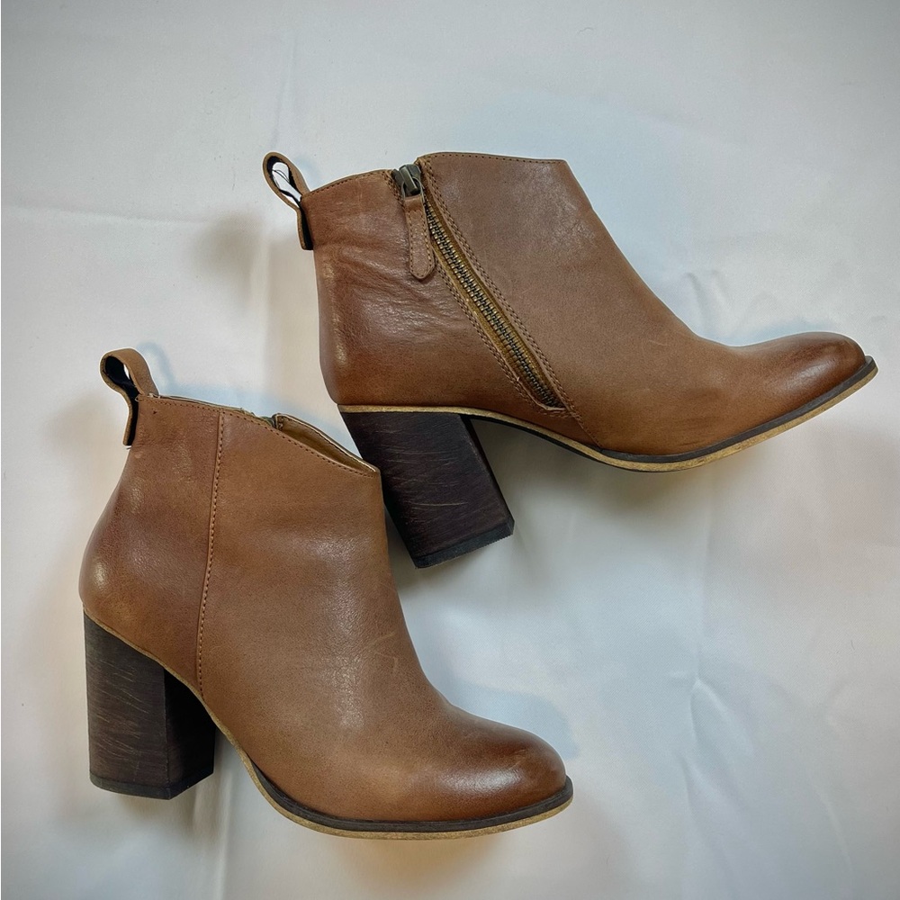 Brown Heeled Ankle Boots